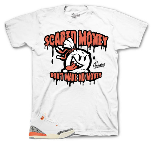 Retro 3 Georgia Peach Scared Money Shirt