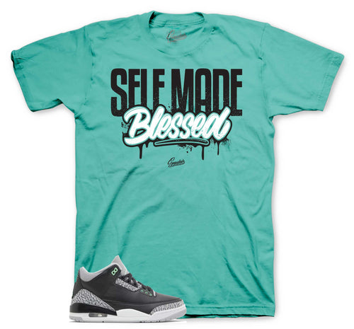 Retro 3 Green Glow Self Made Shirt