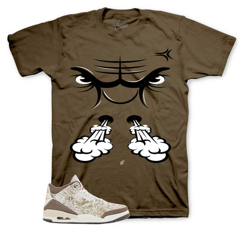 Retro 3 Laser Palomino Raging Face Shirt