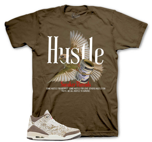 Retro 3 Laser Palomino Hustle Bird Shirt
