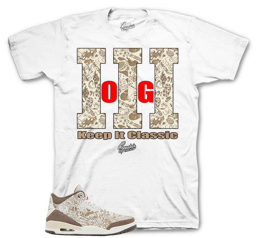 Retro 3 Laser Palomino Keep It Classic Shirt