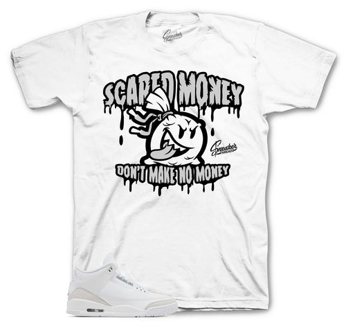 Retro 3 Pure Money Scared Money Shirt