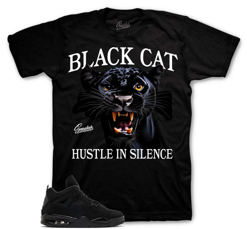Retro 4 Black Cat Hustle In Silence Shirt