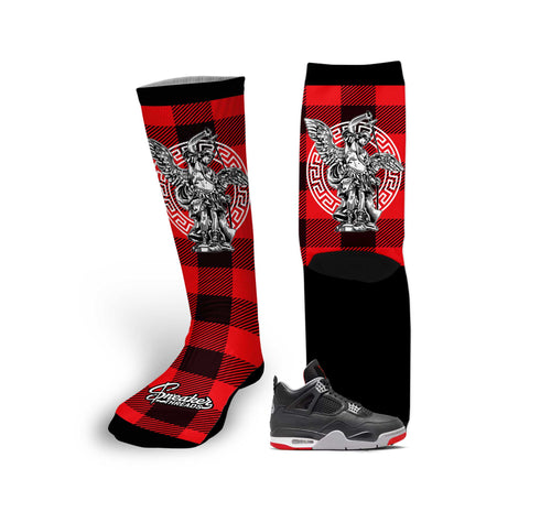Retro 4 Bred St. Micheal Socks