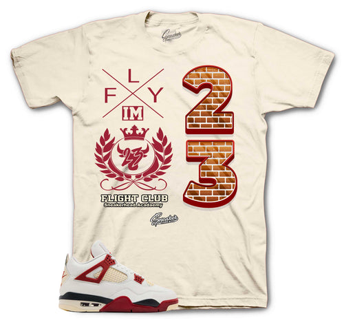 Retro 4 Brick After Brick Flight Crest Shirt