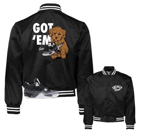 Retro 4 Fear Got Em Satin Jacket