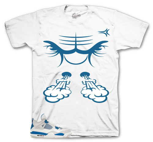 Retro 4 Industrial Blue Raging Face Shirt