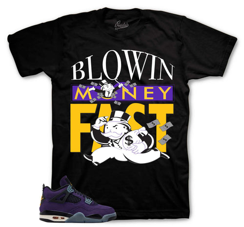 Retro 4 Imperial Purple Blowin Money Shirt