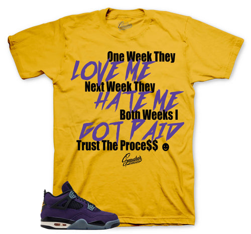 Retro 4 Imperial Purple Trust The Process Shirt