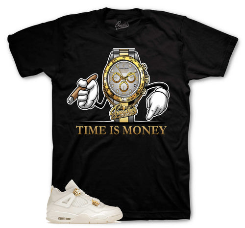 Retro 4 Metallic Gold Time Is Money Shirt