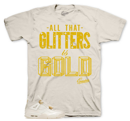 Retro 4 Metallic Gold Glitters Shirt