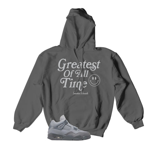 Retro 4 Wet Cement Goat Hoody