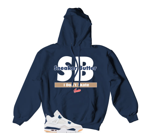 Retro 4 SB Navy I Don't Skate Hoody