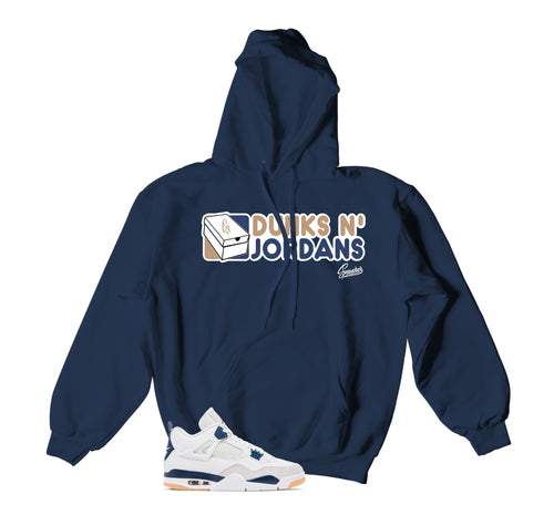 Retro 4 SB Navy Dunks N Jordans Hoody