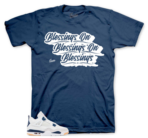 Retro 4 SB Navy Blessings Shirt