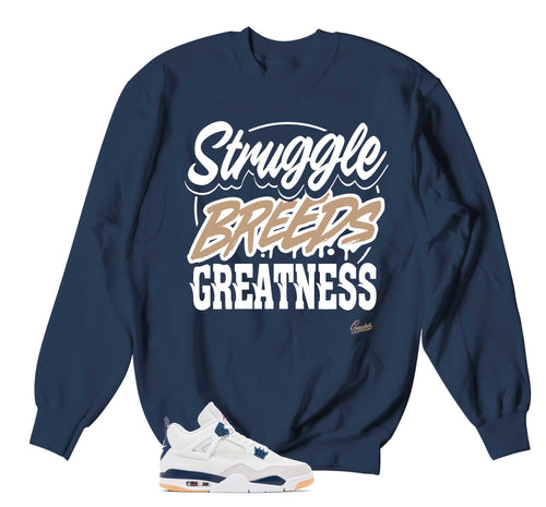 Retro 4 SB Navy Struggle Breeds Sweater