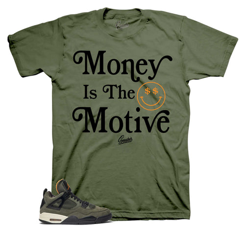 Retro 4 Deep Green Money Motive Shirts