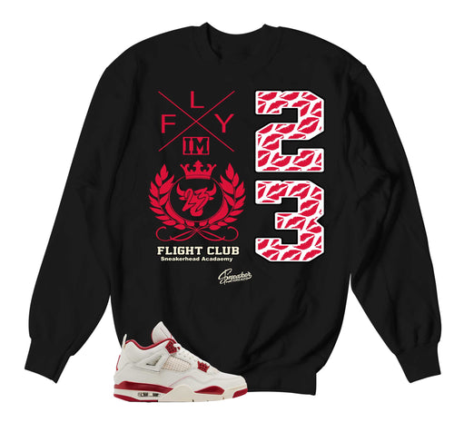 Retro 4 Valentine's Day Flight Crest Sweater