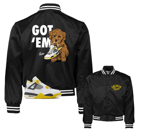 Retro 4 Vivid Sulfur Got Em Satin Jacket