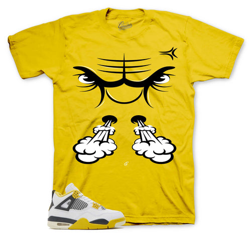Retro 4 Vivid Sulfur Raging Face Shirt