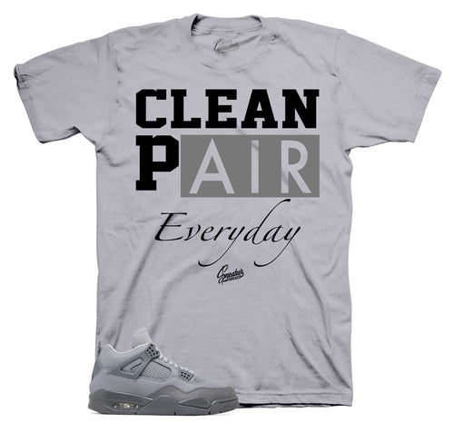 Retro 4 Wet Cement Clean Pair Shirt