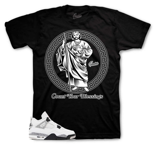 Retro 4 White Cement San Judas Shirt