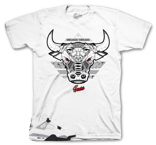 Retro 4 White Cement War Bully Shirt