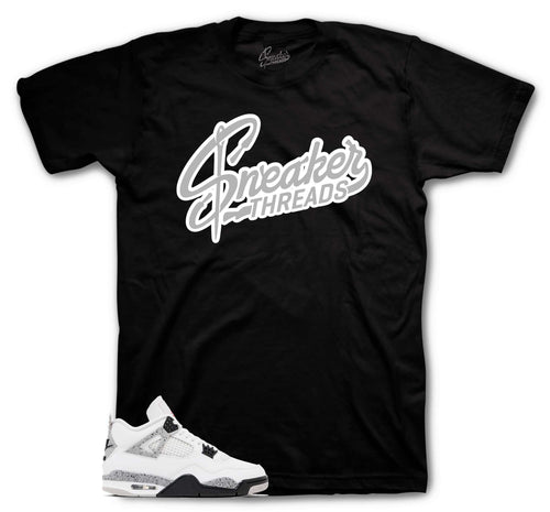 Retro 4 White Cement Sneaker Threads Shirt