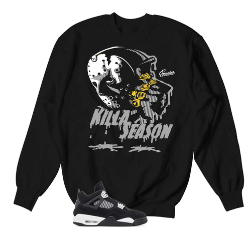 Retro 4 White Thunder Killa Season Sweater