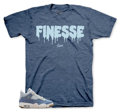 Retro 4 Worn Blue Finesse Shirt