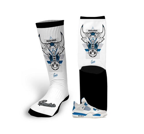 Retro 4 Industrial Blue War Bully Socks