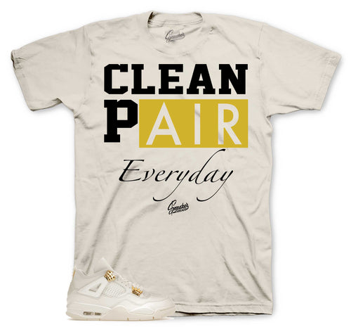 Retro 4 Metallic Gold Clean Pair Shirt