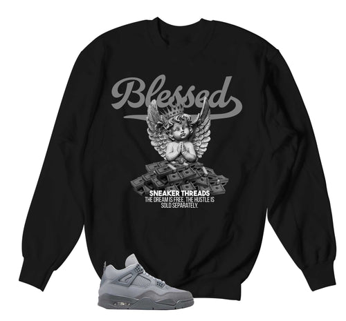 Retro 4 Wet Cement Blessed Angel Sweater