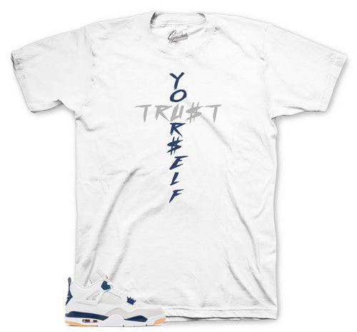 Retro 4 SB Navy Trust Yourself Shirt