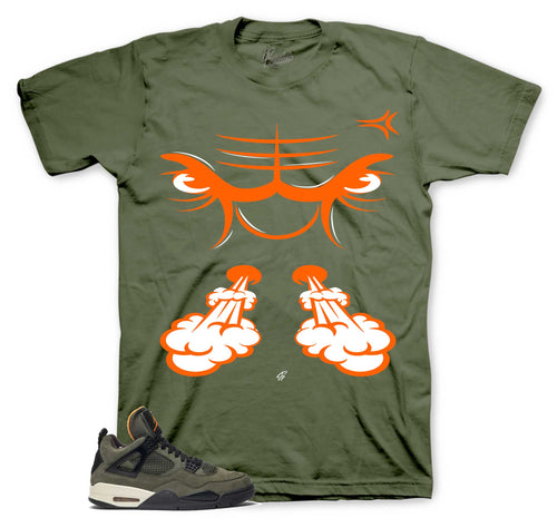 Retro 4 Deep Green Raging Face Shirts