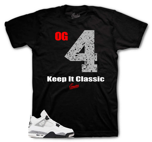 Retro 4 White Cement Keep It Classic Shirt