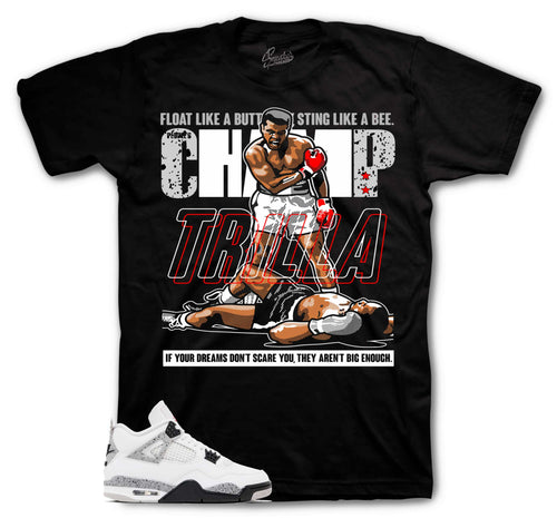 Retro 4 White Cement Trilla Shirt