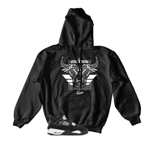 Retro 4 White Thunder War Bully Hoody