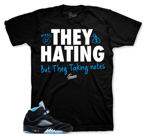 Retro 5 Black Carolina They Hating Shirt