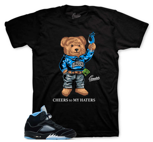 Retro 5 Black Carolina Cheers Bear Shirt