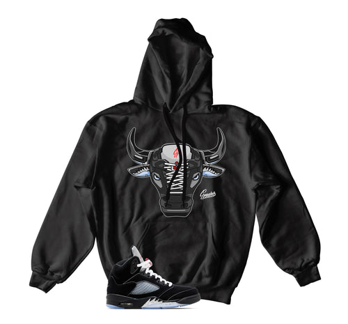 Retro 5 Black Metallic War Bully Hoody