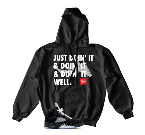 Retro 5 Black Metallic Doin it Hoody
