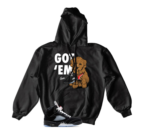Retro 5 Black Metallic Got Em Hoody