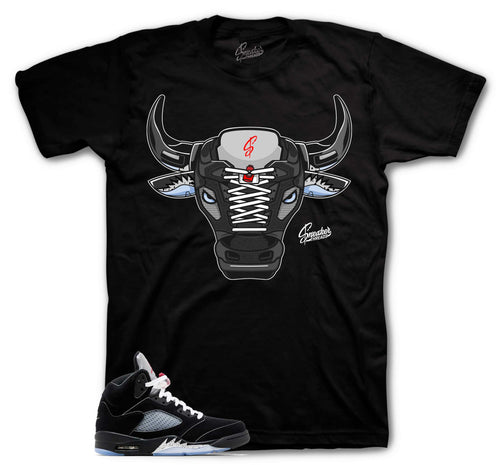 Retro 5 Black Metallic War Bully Shirt