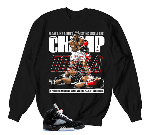 Retro 5 Black Metallic Trilla Sweater