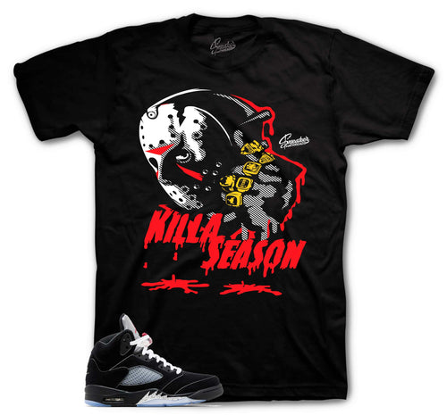 Retro 5 Black Metallic Killa Season Shirt