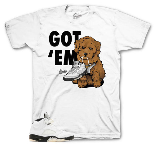 Retro 5 White Black Got Em Shirt