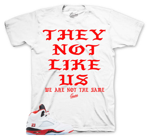 Retro 5 Fire Red Not Like Us Shirt