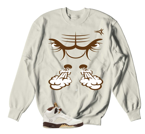 Retro 5 Golden Ticket Raging Face Sweater