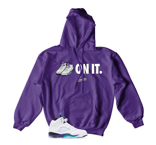 Retro 5 Grape Five On It Hoody